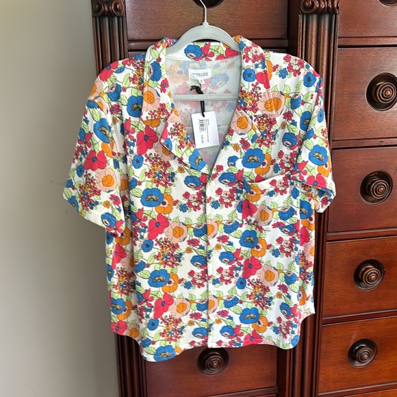 Sincerely, Jules for Bandier fern, short sleeve button-down multi mod floral - Picture 4 of 4